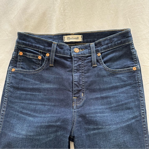 Madewell Dark Blue Skinny 10” High Riser Jeans Size 26 - Picture 3 of 7